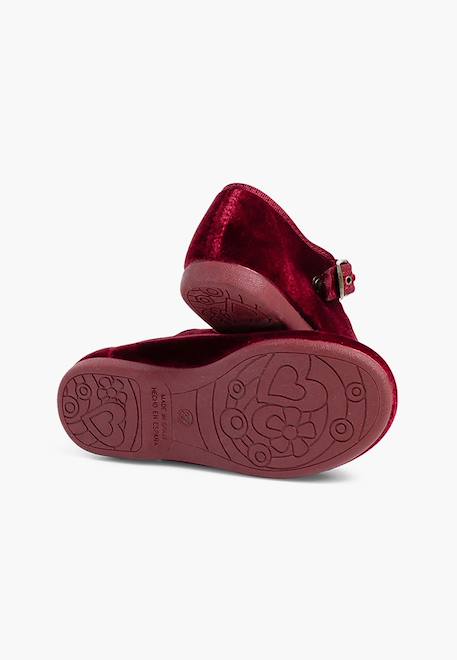 Chaussures babies fille en velours fermeture à boucle Bleu marine+Bordeaux+Byzantin+Gris+Marron+Rose pâle+Rouge+Vert 9 - vertbaudet enfant 