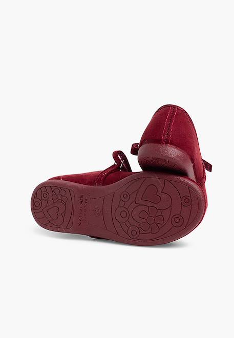 Chaussures fille en serratex avec à scratch Bleu azur+Bleu marine+Bordeaux+Camel+Gris+Marron+Noir+Rose+Rouge+Taupe+Vert 15 - vertbaudet enfant 