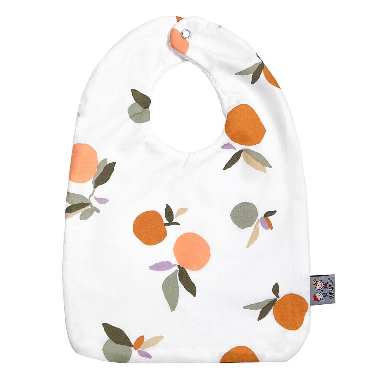 Bavoir En Coton Clem Clem, Orange, Vert