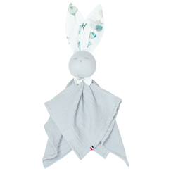 Jouet-Premier âge-Doudou plat lapin  eucalyptus