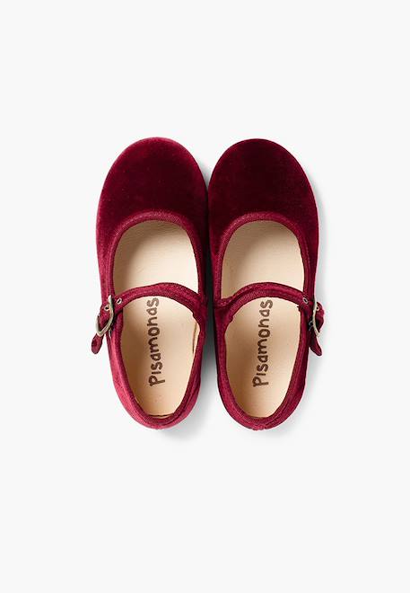 Chaussures babies fille en velours fermeture à boucle Bleu marine+Bordeaux+Byzantin+Gris+Marron+Rose pâle+Rouge+Vert 11 - vertbaudet enfant 