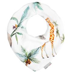 Puériculture-Bavoir bandana en coton safari