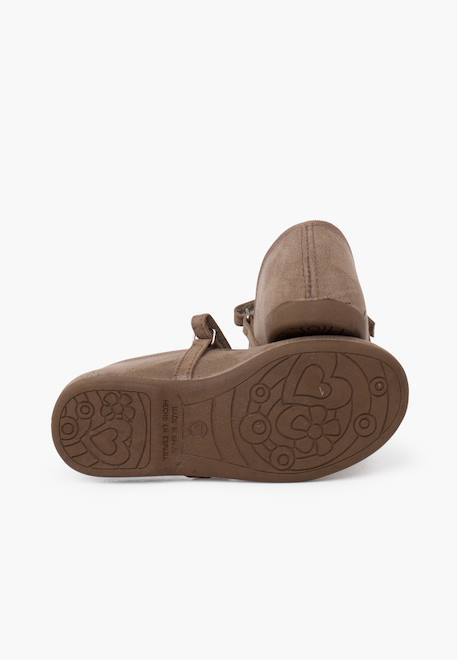 Chaussures fille en serratex avec à scratch Bleu azur+Bleu marine+Bordeaux+Camel+Gris+Marron+Noir+Rose+Rouge+Taupe+Vert 57 - vertbaudet enfant 