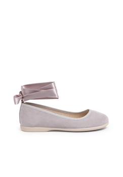 Chaussures-Chaussures bébé 17-26-Ballerines pour fille et femme avec rubans en satin et bride