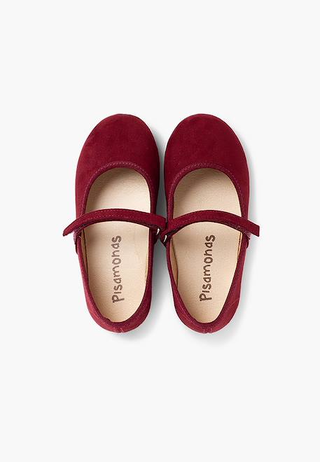Chaussures fille en serratex avec à scratch Bleu azur+Bleu marine+Bordeaux+Camel+Gris+Marron+Noir+Rose+Rouge+Taupe+Vert 17 - vertbaudet enfant 