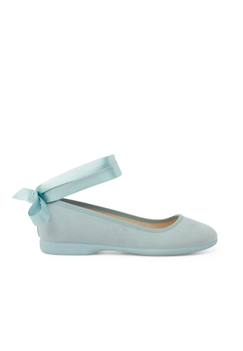 Chaussures-Ballerines pour fille et femme avec rubans en satin et bride