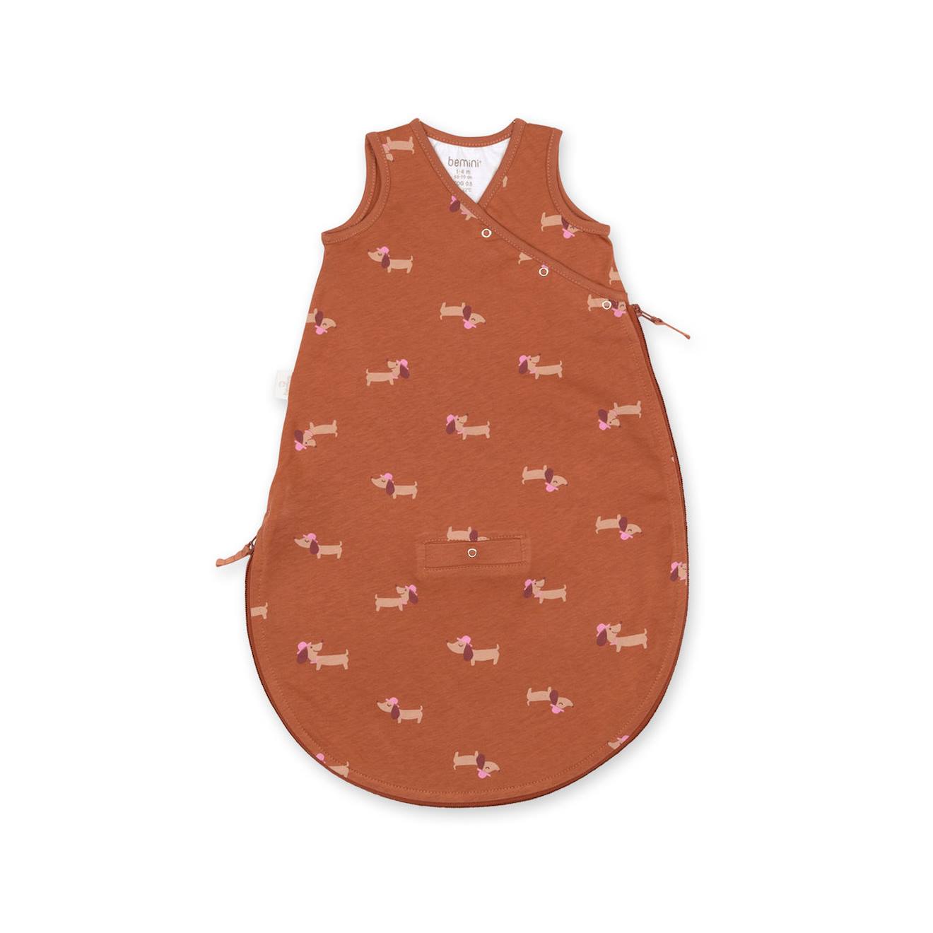Gigoteuse Sans Manches Été - Tog 0.5 Jersey Print Wouff Noisette