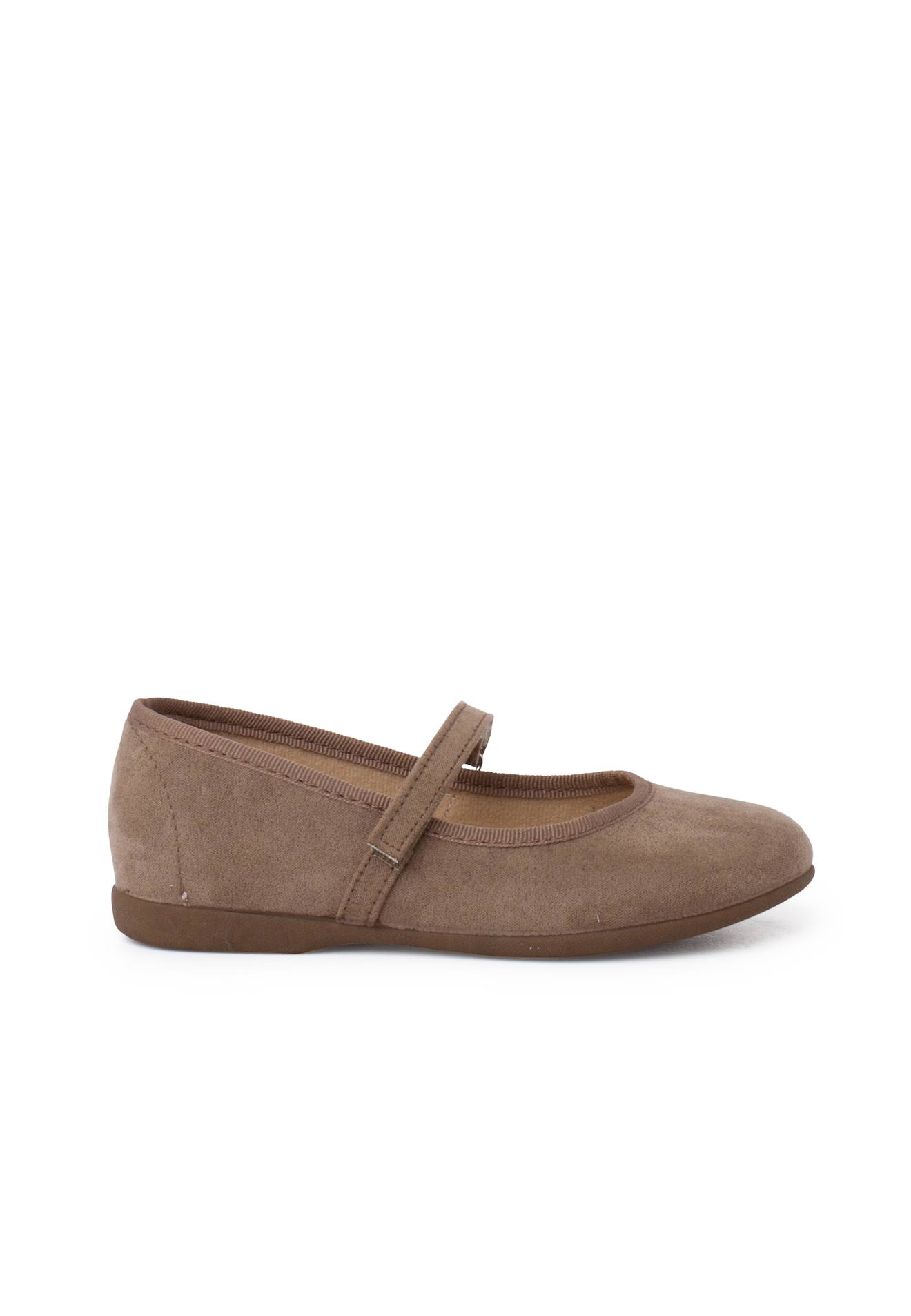 Chaussures Fille En Serratex À Scratch Taupe