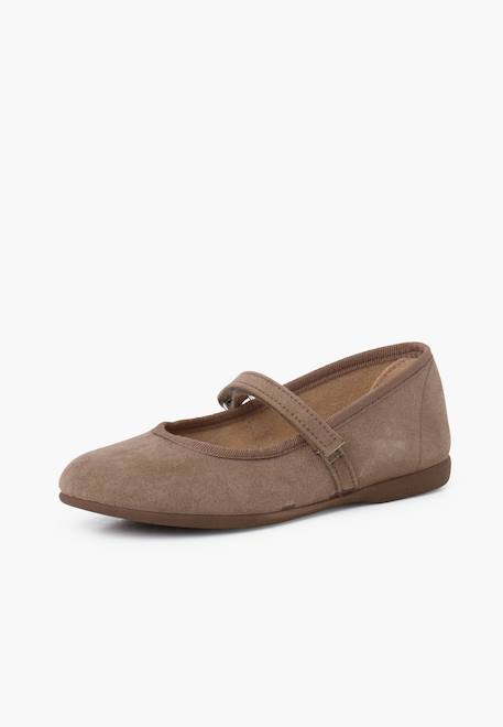 Chaussures fille en serratex avec à scratch Bleu azur+Bleu marine+Bordeaux+Camel+Gris+Marron+Noir+Rose+Rouge+Taupe+Vert 56 - vertbaudet enfant 
