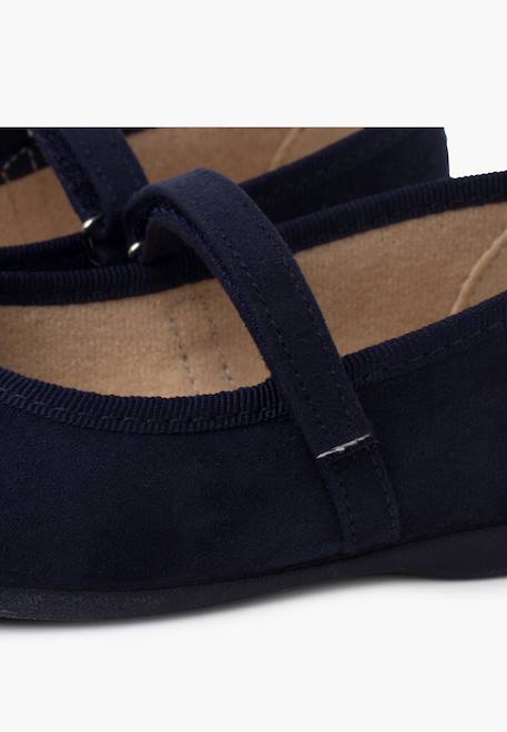 Chaussures fille en serratex avec à scratch Bleu azur+Bleu marine+Bordeaux+Camel+Gris+Marron+Noir+Rose+Rouge+Taupe+Vert 12 - vertbaudet enfant 