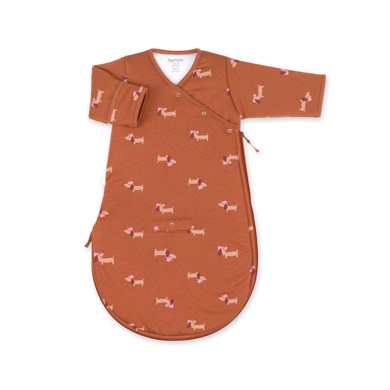 Gigoteuse Avec Moufles Hiver - Tog 3 Pady Jersey - Jersey Print Wouff Noisette