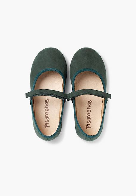 Chaussures fille en serratex avec à scratch Bleu azur+Bleu marine+Bordeaux+Camel+Gris+Marron+Noir+Rose+Rouge+Taupe+Vert 65 - vertbaudet enfant 