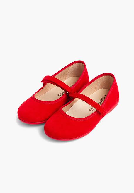 Chaussures fille en serratex avec à scratch Bleu azur+Bleu marine+Bordeaux+Camel+Gris+Marron+Noir+Rose+Rouge+Taupe+Vert 52 - vertbaudet enfant 