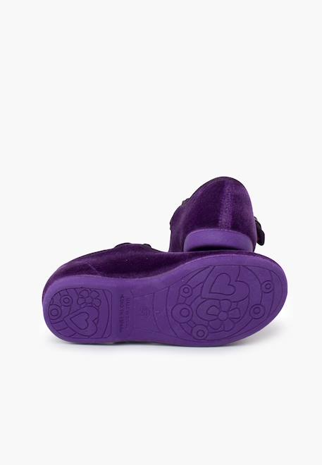 Chaussures babies fille en velours fermeture à boucle Bleu marine+Bordeaux+Byzantin+Gris+Marron+Rose pâle+Rouge+Vert 15 - vertbaudet enfant 