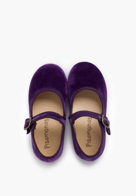 Chaussures babies fille en velours fermeture à boucle Bleu marine+Bordeaux+Byzantin+Gris+Marron+Rose pâle+Rouge+Vert 17 - vertbaudet enfant 