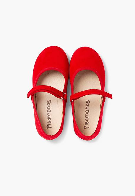 Chaussures fille en serratex avec à scratch Bleu azur+Bleu marine+Bordeaux+Camel+Gris+Marron+Noir+Rose+Rouge+Taupe+Vert 53 - vertbaudet enfant 