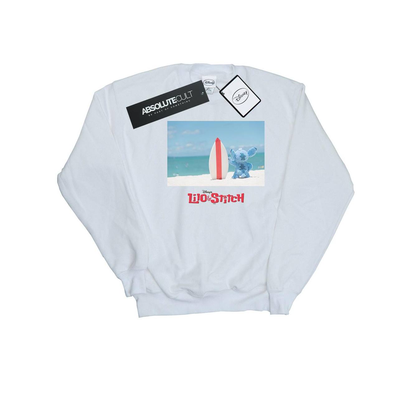 Sweat Coton Disney Lilo & Stitch Blanc