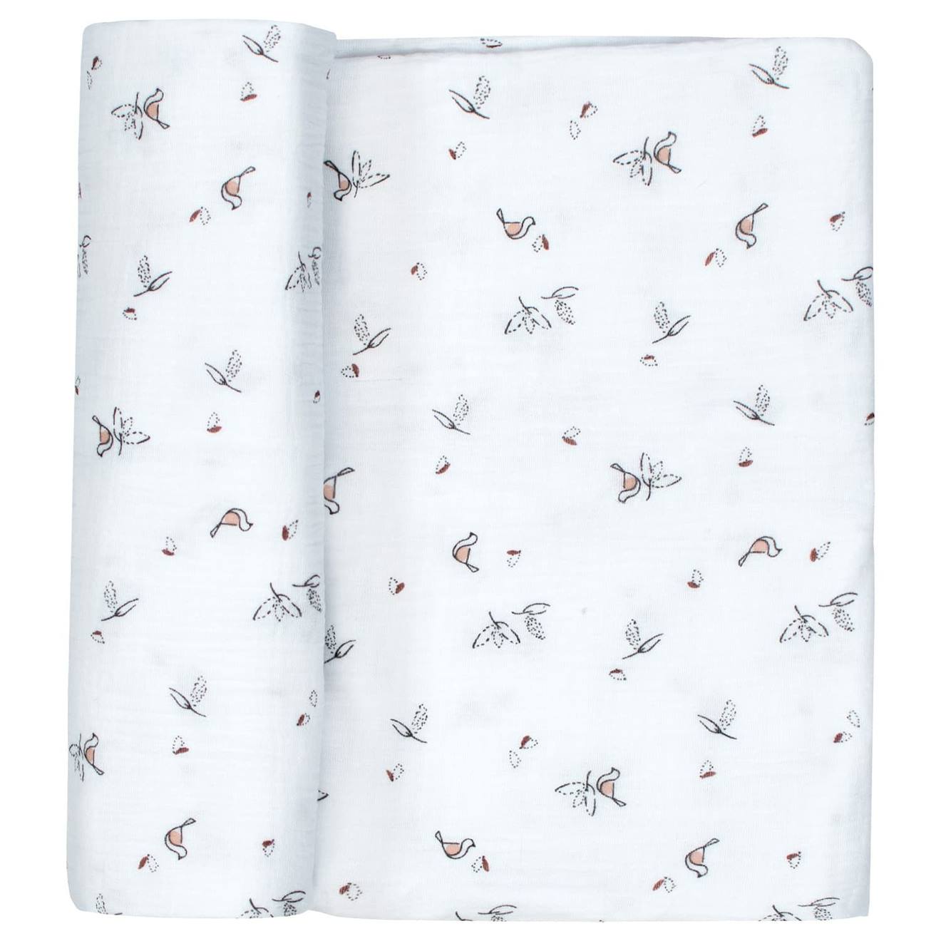 Maxi Lange En Gaze De Coton Melody Melody, Blanc Imprimé Minimali