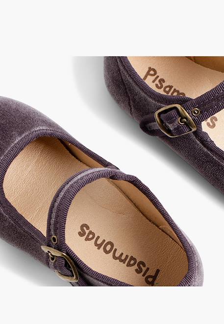 Chaussures babies fille en velours fermeture à boucle Bleu marine+Bordeaux+Byzantin+Gris+Marron+Rose pâle+Rouge+Vert 24 - vertbaudet enfant 