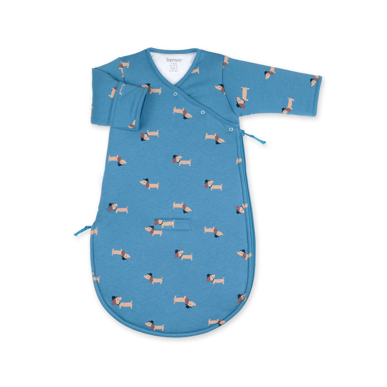 Gigoteuse Avec Moufles Hiver - Tog 3 Pady Jersey - Jersey Print Wouff Turquoise