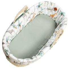 -Habillage de couffin en satin de coton safari