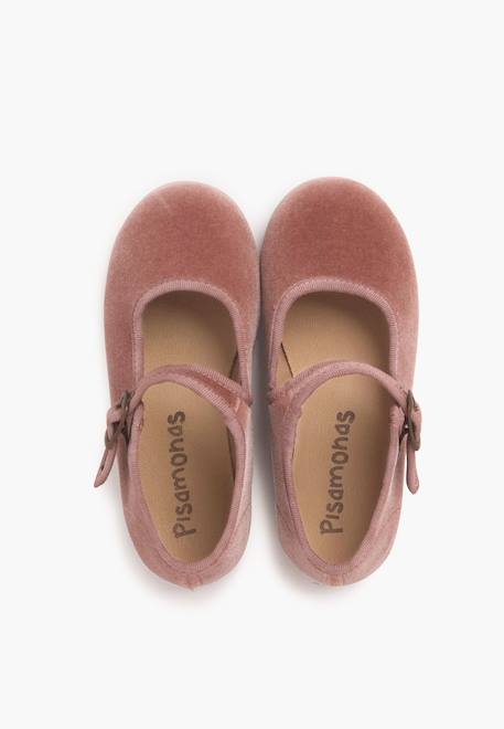 Chaussures babies fille en velours fermeture à boucle Bleu marine+Bordeaux+Byzantin+Gris+Marron+Rose pâle+Rouge+Vert 35 - vertbaudet enfant 