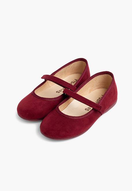 Chaussures fille en serratex avec à scratch Bleu azur+Bleu marine+Bordeaux+Camel+Gris+Marron+Noir+Rose+Rouge+Taupe+Vert 16 - vertbaudet enfant 
