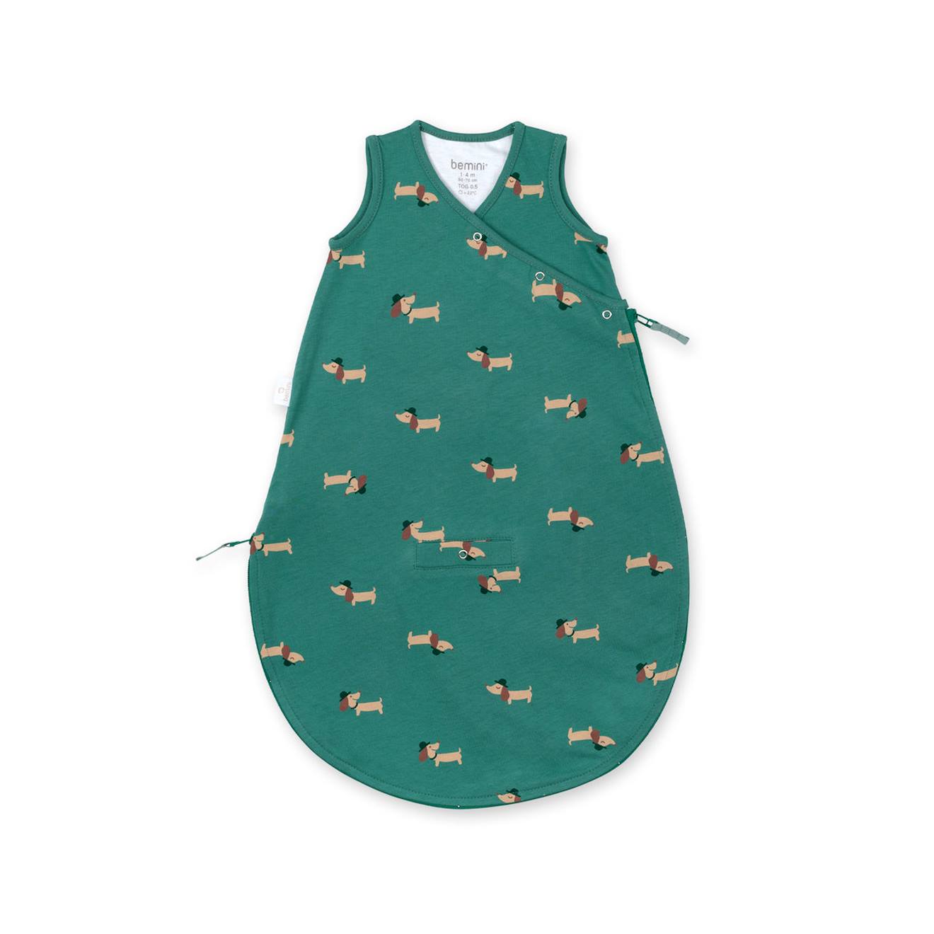 Gigoteuse Sans Manches Été - Tog 0.5 Jersey Print Wouff Spinach