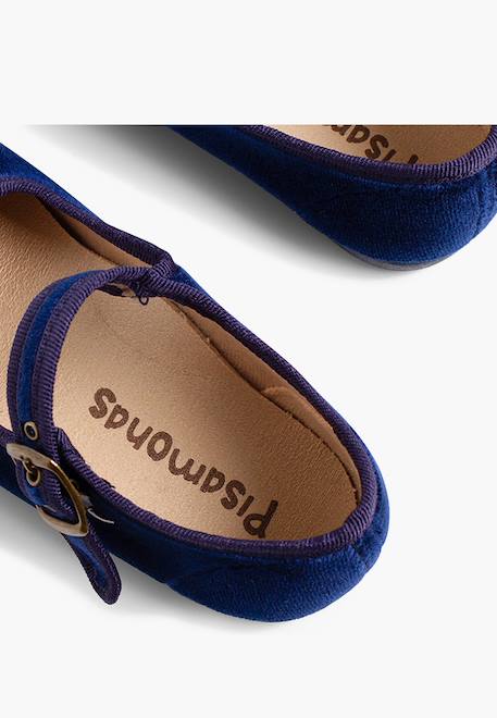 Chaussures babies fille en velours fermeture à boucle Bleu marine+Bordeaux+Byzantin+Gris+Marron+Rose pâle+Rouge+Vert 6 - vertbaudet enfant 