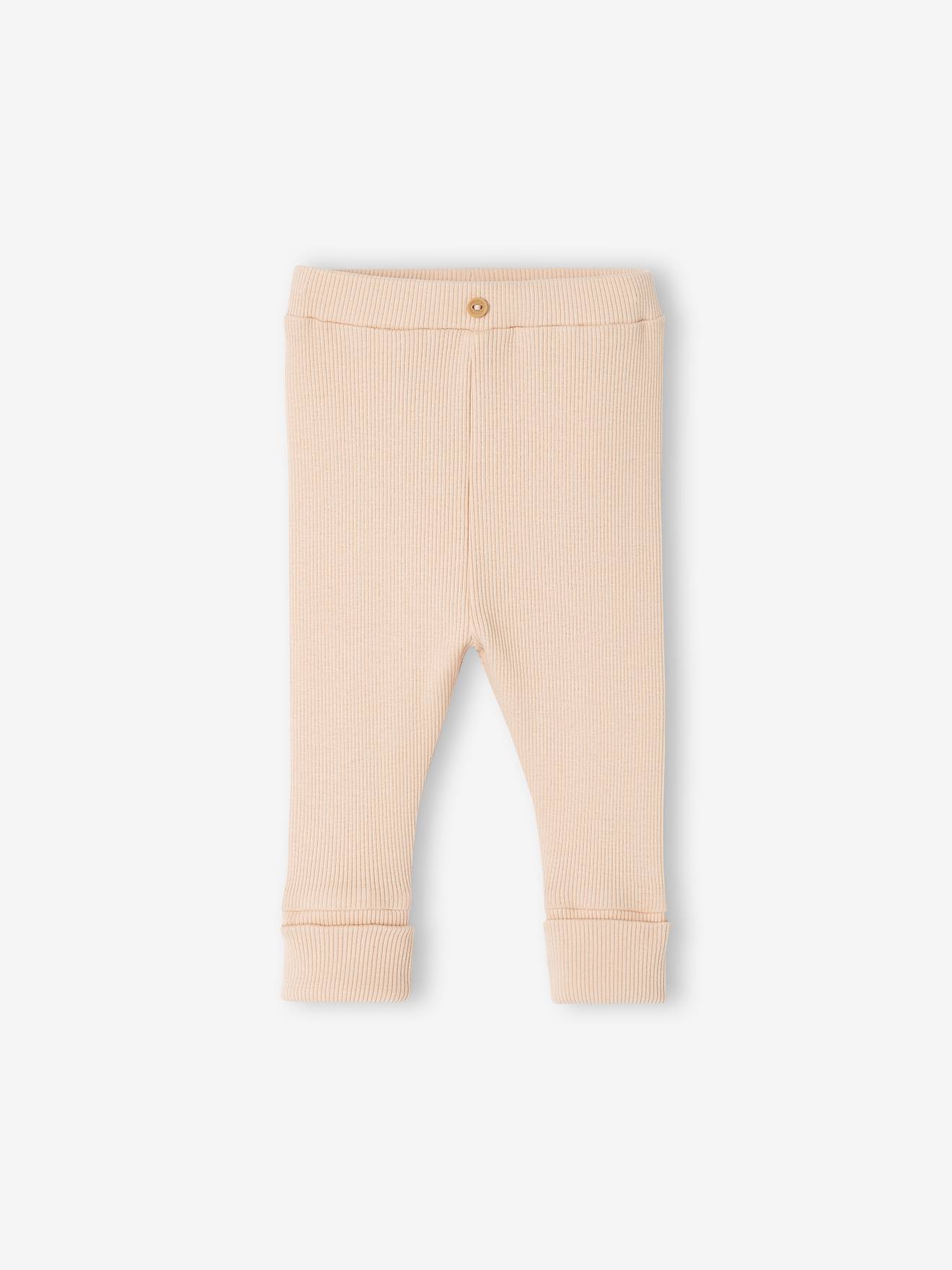 Legging bébé naissance évolutif rose clair uni