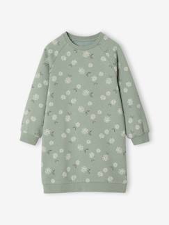 -Robe en molleton fleurs pop fille