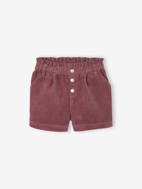 Fille-Short en velours forme paperbag fille