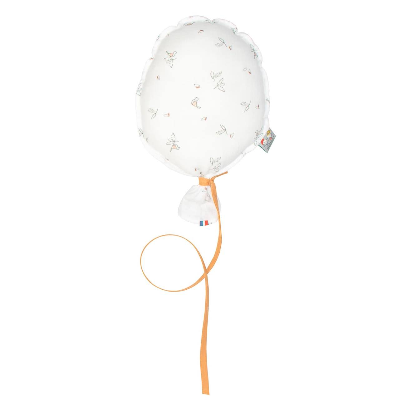 Ballon Mural Décoratif En Coton Imprimé 28cm Melody, Blanc Imprimé Minimali