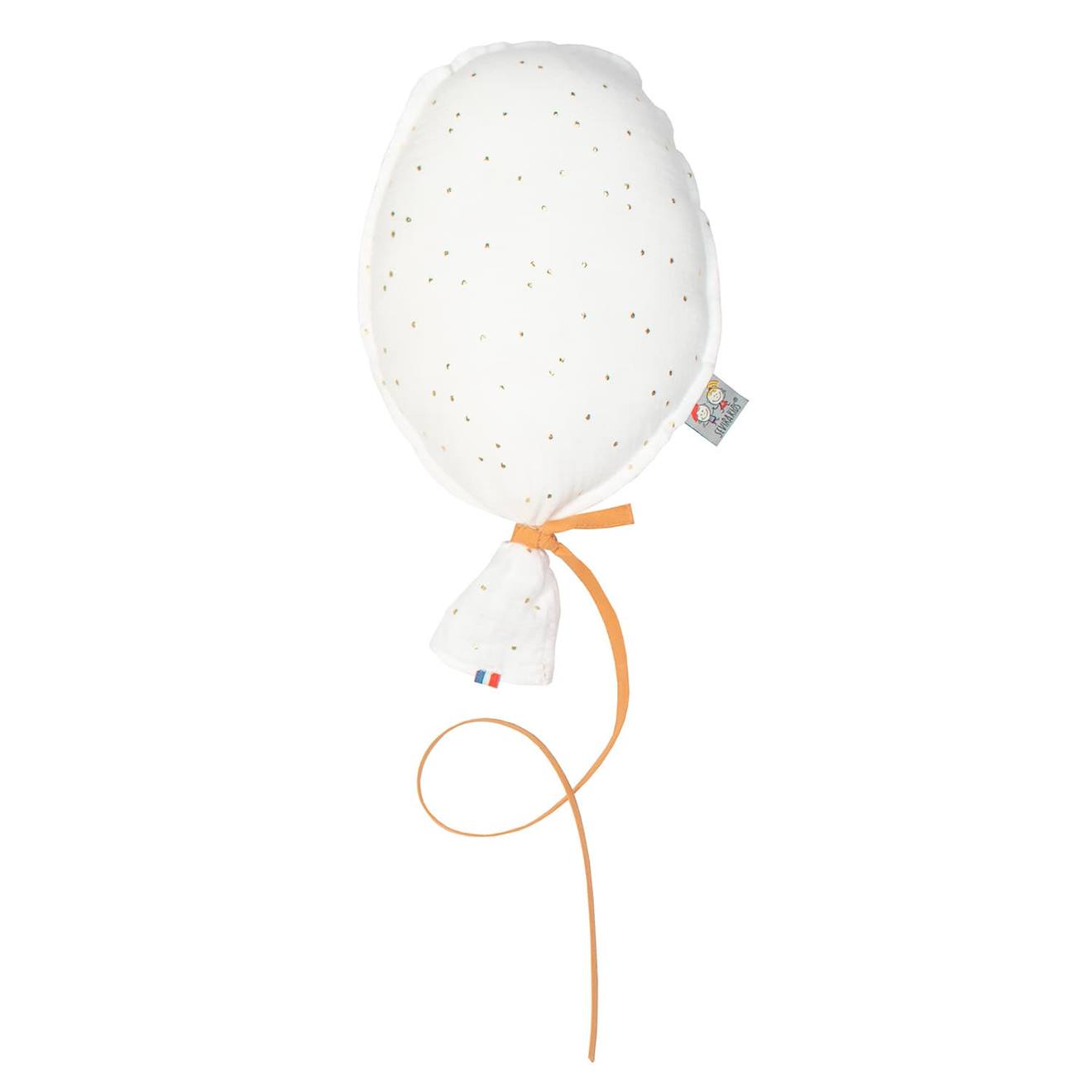 Ballon Mural Décoratif En Gaze De Coton Blanc À Pois Or