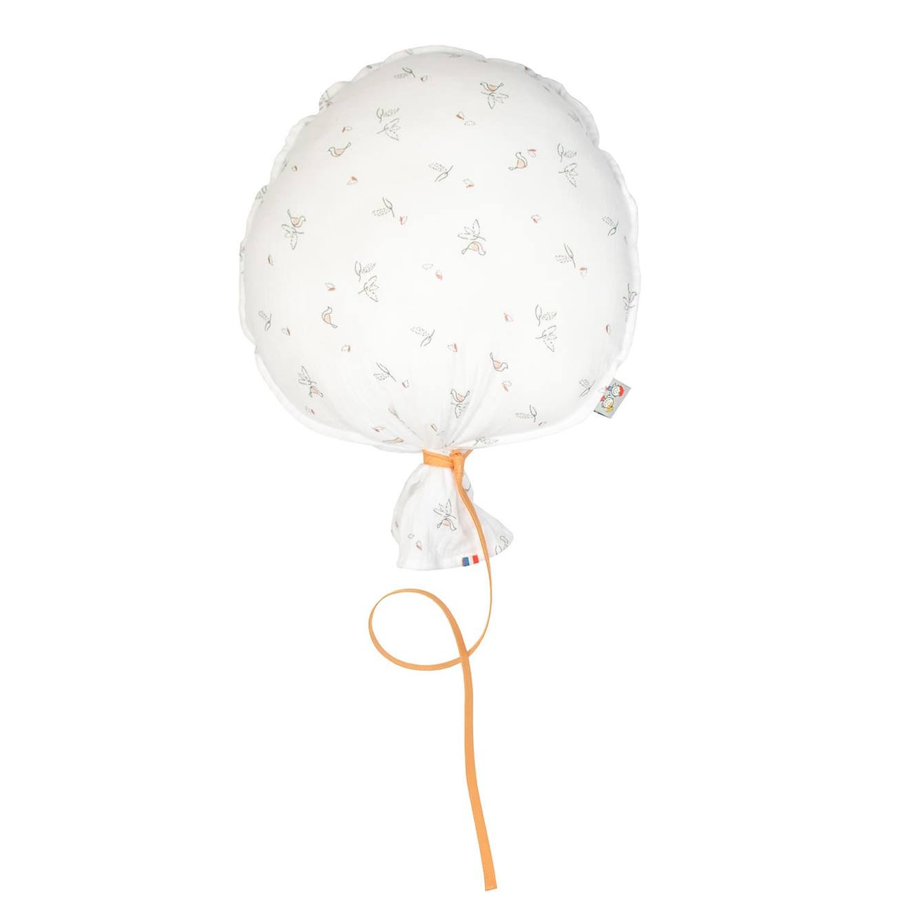 Ballon Mural Décoratif En Coton Imprimé 38cm Melody, Blanc Imprimé Minimali