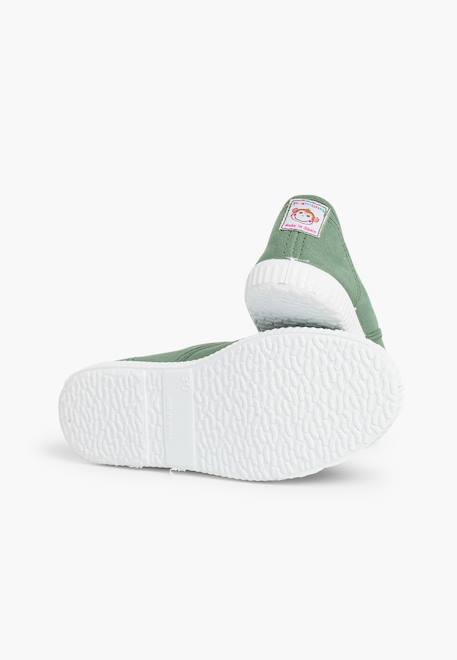 Tennis en toile avec bout caoutchouc sans lacets Aigue-marine+Anthracite+Blanc+Bleu+Bleu marine+Bleu navy+Gris+Jaune citron+Lavande pastel+Noir+Rouge+Sable+Vert fougère 70 - vertbaudet enfant 