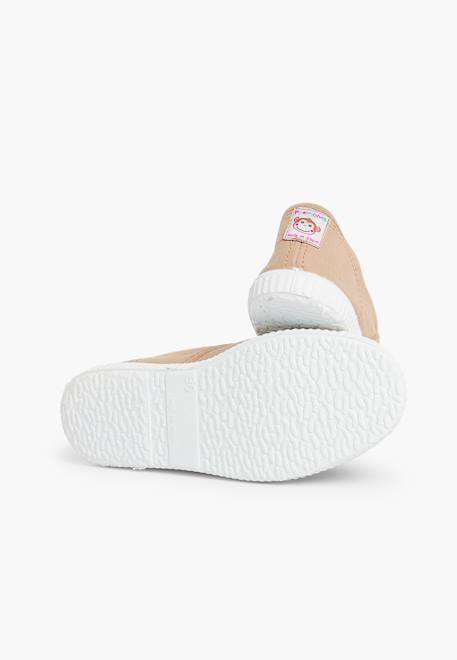 Tennis en toile avec bout caoutchouc sans lacets Aigue-marine+Anthracite+Blanc+Bleu+Bleu marine+Bleu navy+Gris+Jaune citron+Lavande pastel+Noir+Rouge+Sable+Vert fougère 65 - vertbaudet enfant 