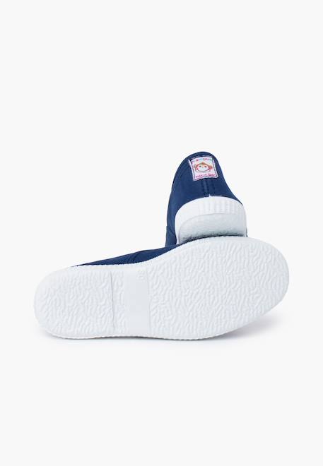Tennis en toile avec bout caoutchouc sans lacets Aigue-marine+Anthracite+Blanc+Bleu+Bleu marine+Bleu navy+Gris+Jaune citron+Lavande pastel+Noir+Rouge+Sable+Vert fougère 31 - vertbaudet enfant 
