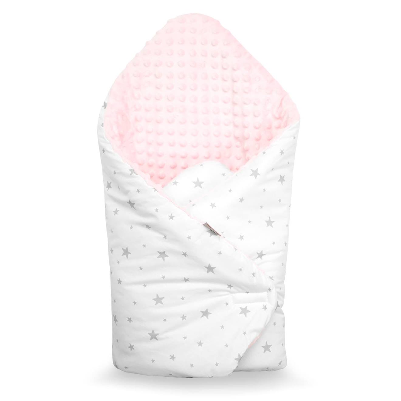 Couverture D'emmaillotage Minky Stella Stella, Imprimé Étoiles Blanc,