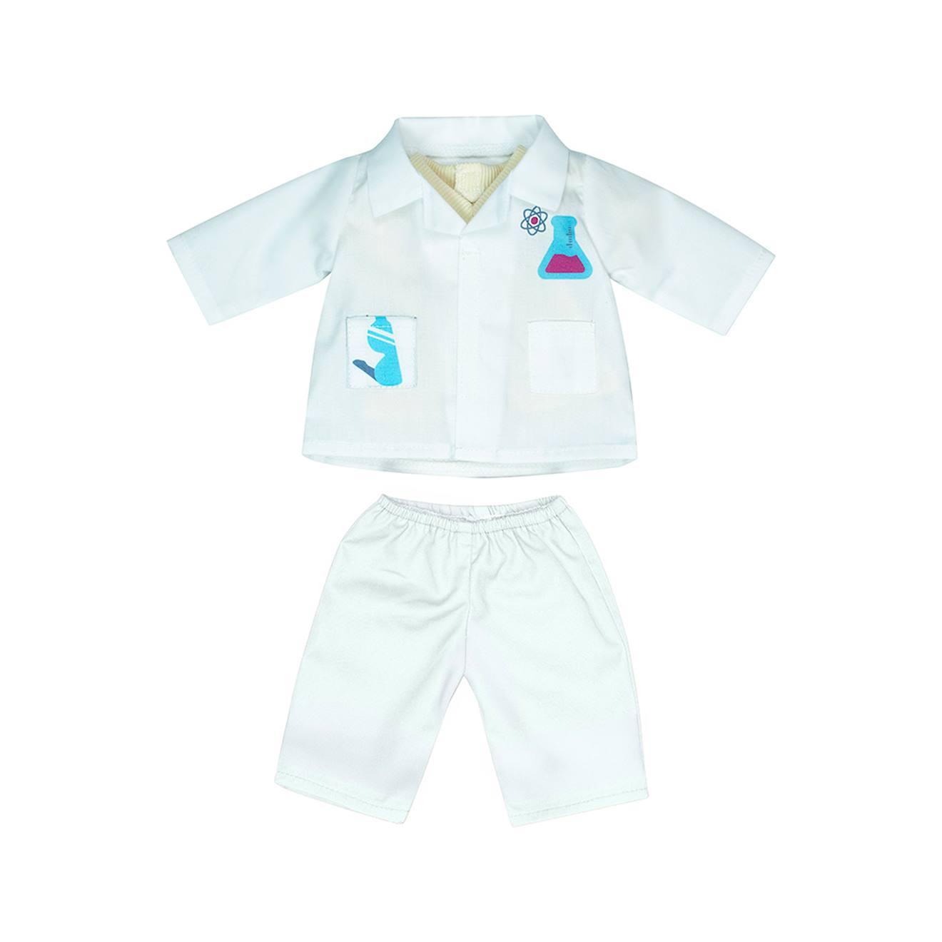 Tenue Scientifique Pour Poupées De 38 Cm Blanc
