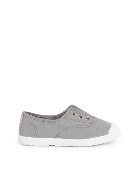 Tennis en toile avec bout caoutchouc sans lacets Aigue-marine+Anthracite+Blanc+Bleu+Bleu marine+Bleu navy+Gris+Jaune citron+Lavande pastel+Noir+Rouge+Sable+Vert fougère 35 - vertbaudet enfant 