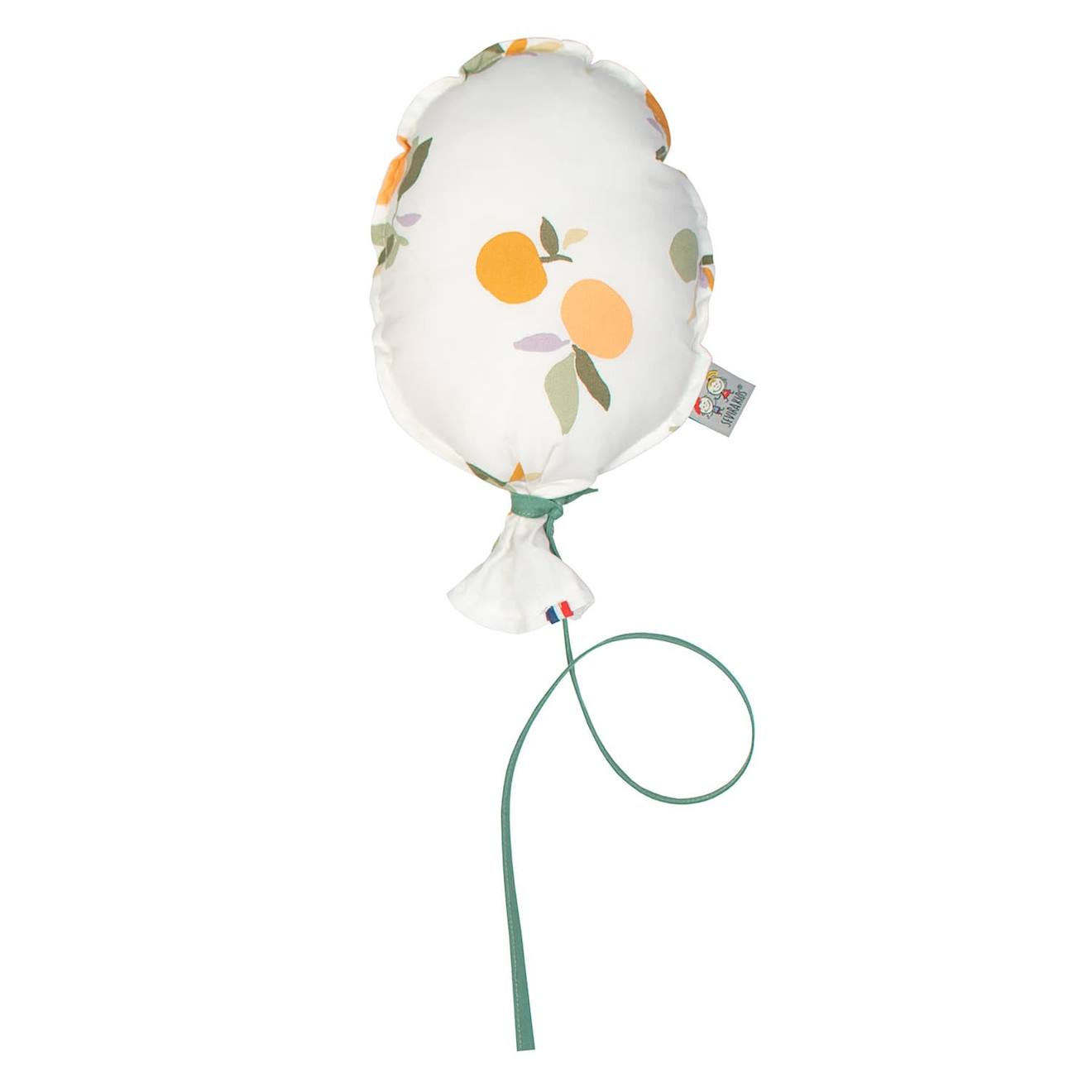 Ballon Mural Décoratif En Coton Imprimé 28cm Clem, Orange, Vert