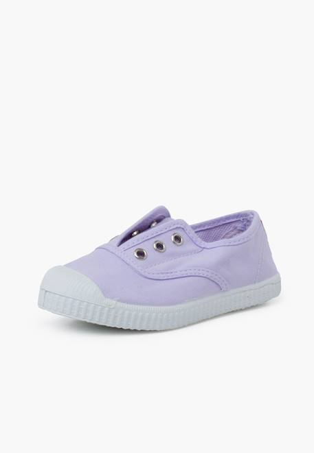Tennis en toile avec bout caoutchouc sans lacets Aigue-marine+Anthracite+Blanc+Bleu+Bleu marine+Bleu navy+Gris+Jaune citron+Lavande pastel+Noir+Rouge+Sable+Vert fougère 47 - vertbaudet enfant 
