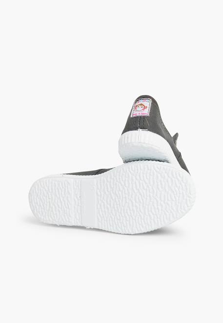 Tennis en toile avec bout caoutchouc sans lacets Aigue-marine+Anthracite+Blanc+Bleu+Bleu marine+Bleu navy+Gris+Jaune citron+Lavande pastel+Noir+Rouge+Sable+Vert fougère 8 - vertbaudet enfant 
