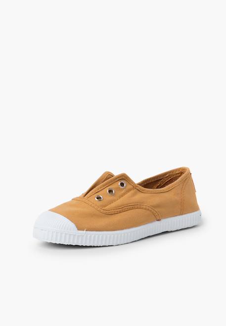 Tennis en toile avec bout caoutchouc sans lacets Aigue-marine+Anthracite+Bleu+Bleu navy+Ciel clair+Gris+Jaune citron+Lavande pastel+Noir+Ocre+Rouge+Sable 53 - vertbaudet enfant 