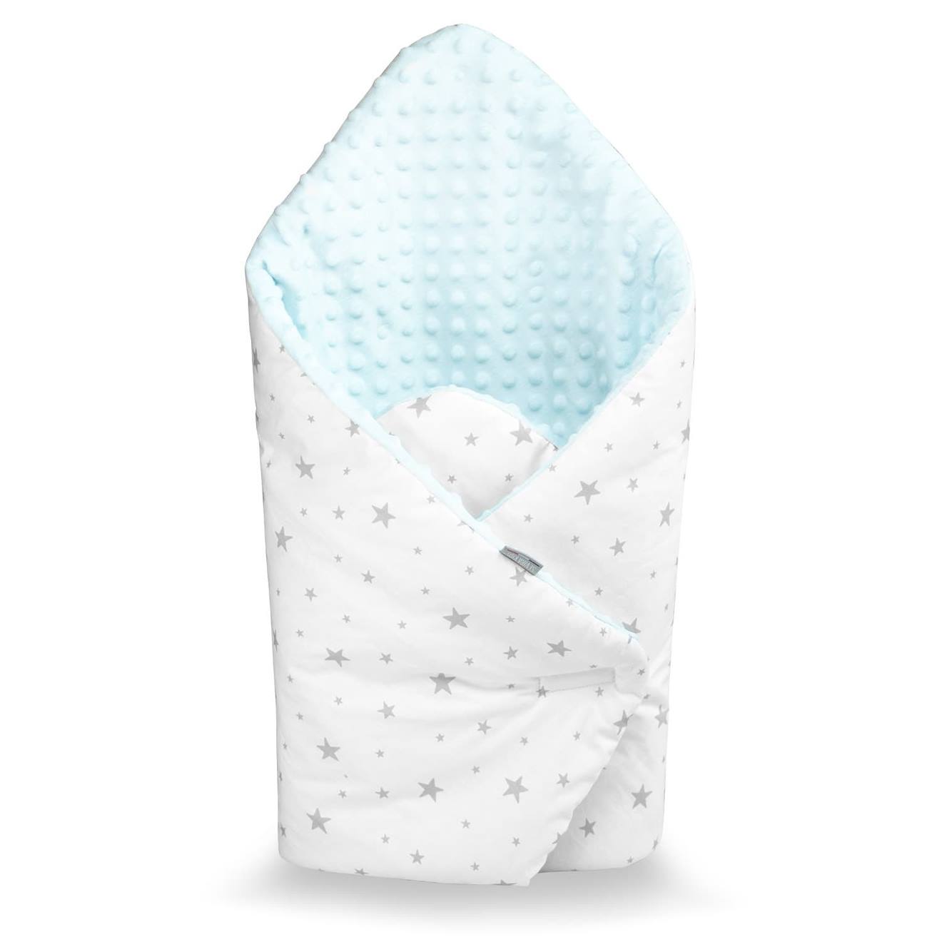 Couverture D'emmaillotage Minky Stella Stella, Imprimé Étoiles Blanc,