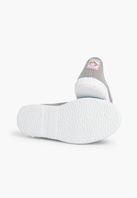 Tennis en toile avec bout caoutchouc sans lacets Aigue-marine+Anthracite+Blanc+Bleu+Bleu marine+Bleu navy+Gris+Jaune citron+Lavande pastel+Noir+Rouge+Sable+Vert fougère 37 - vertbaudet enfant 