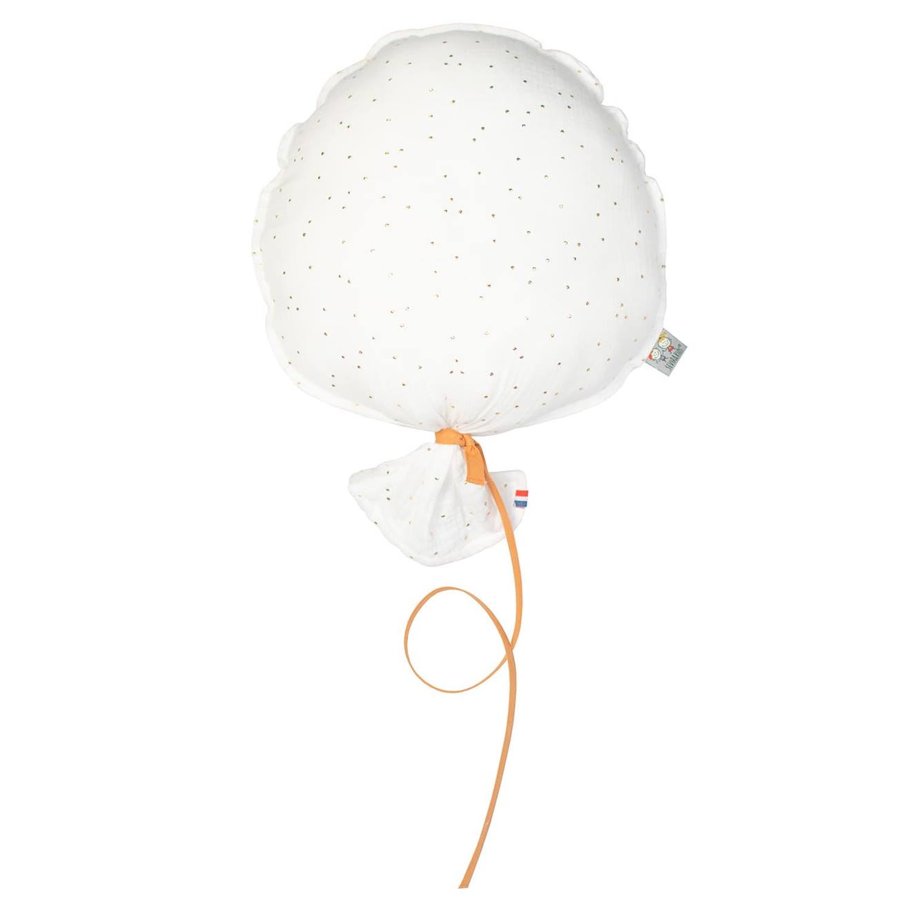 Ballon Mural Décoratif En Gaze De Coton Blanc À Pois Or