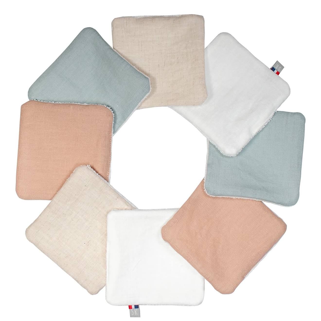 Lingettes Bébé Lavables 8 Pièces Écru