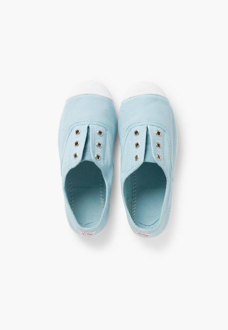 Tennis en toile avec bout caoutchouc sans lacets Aigue-marine+Anthracite+Bleu+Bleu navy+Ciel clair+Gris+Jaune citron+Lavande pastel+Noir+Ocre+Rouge+Sable 27 - vertbaudet enfant 